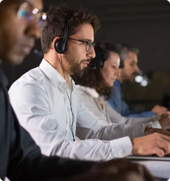 Professional telemarketing team executing strategic outreach and lead generation campaigns